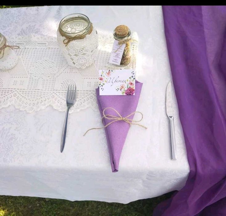 Текстилни салфетки - лилави, 2.50 лв броя