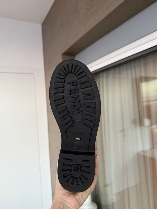 Fendi естествена кожа ботуши кафяви