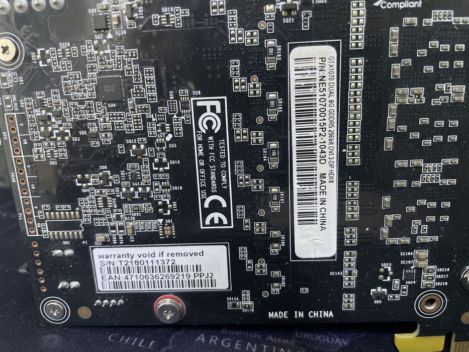 Видеокарта GTX 1070 8Gb