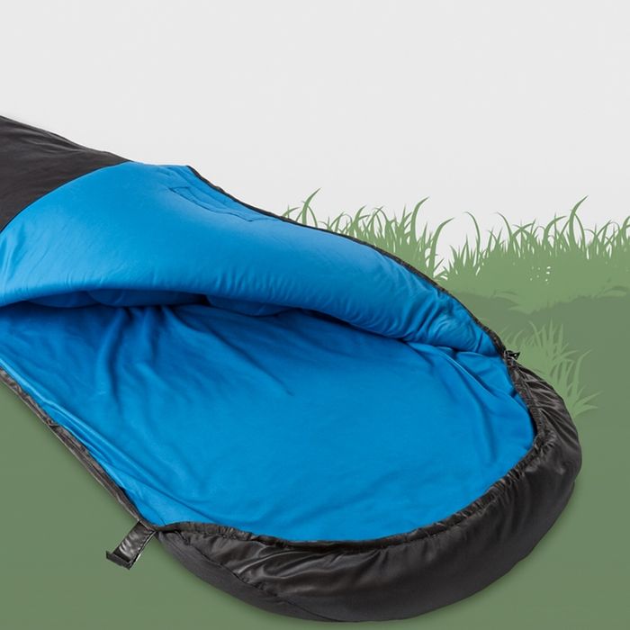 Лек летен спален чувал Living & Garden в син и червен цвят