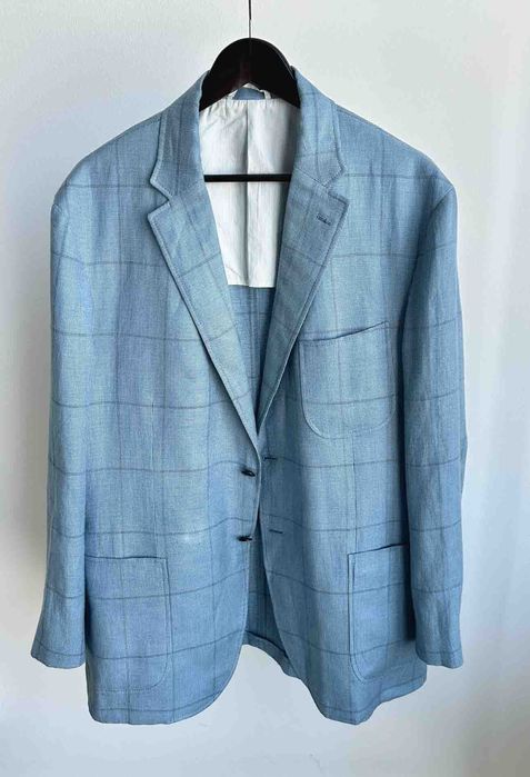 Пиджак из смеси шелка и льна Brioni