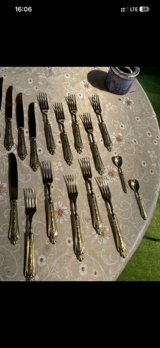 Set de tacâmuri placate cu aur de 24k