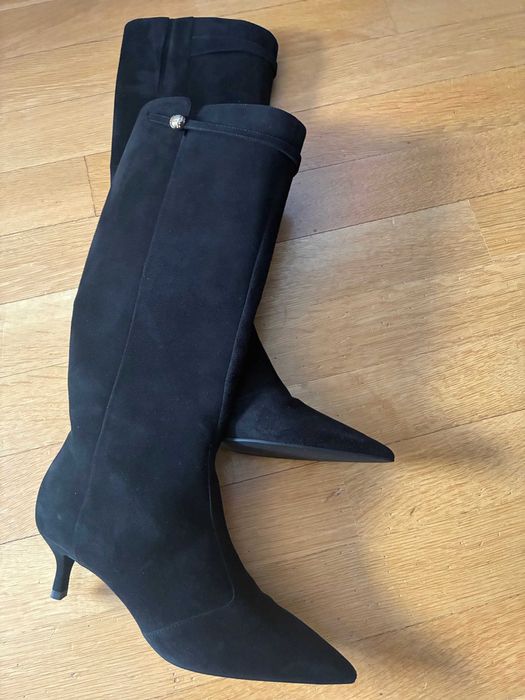 Furla, Cizme NOI mid-calf din piele intoarsa Sfera,37