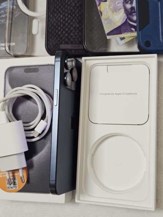 Iphone 15 pro max blue titanium 256 GB stare ca nou full box