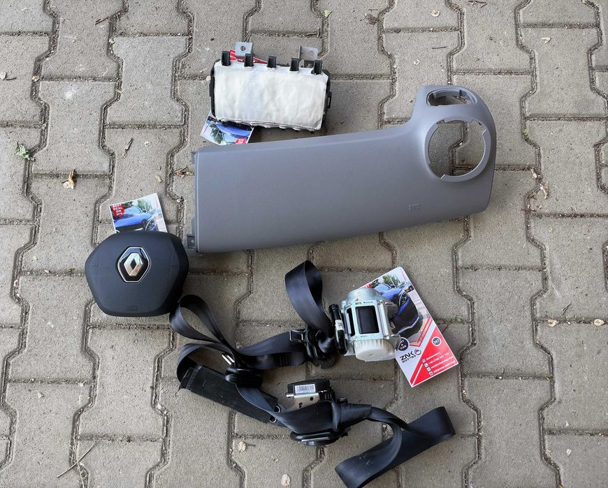 Renault Trafic kit airbag volan - pasager NEGRU / GRI - set centuri
