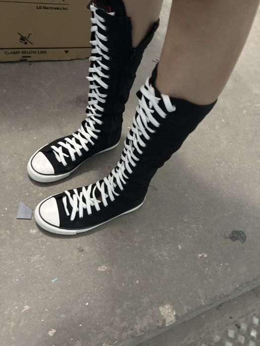 Выосокие кеды до колена , knee-high Converse