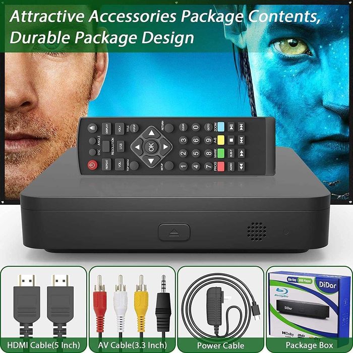 Мини Blu-Ray и DVD плейър Didar 1080P (Нов)