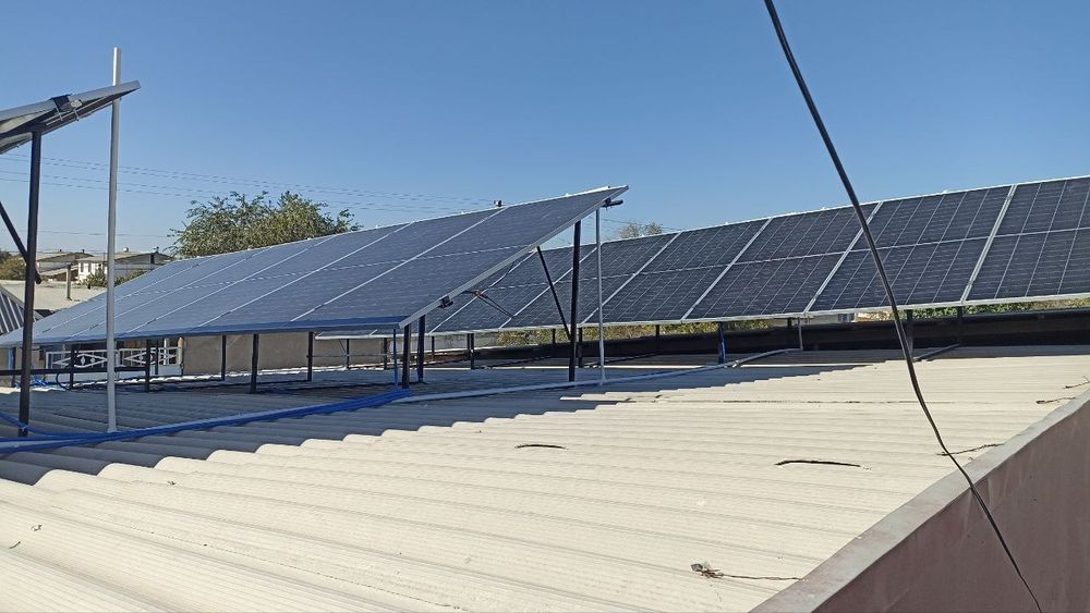 Quyosh panellari Ornatish \ Солничные панел Установка