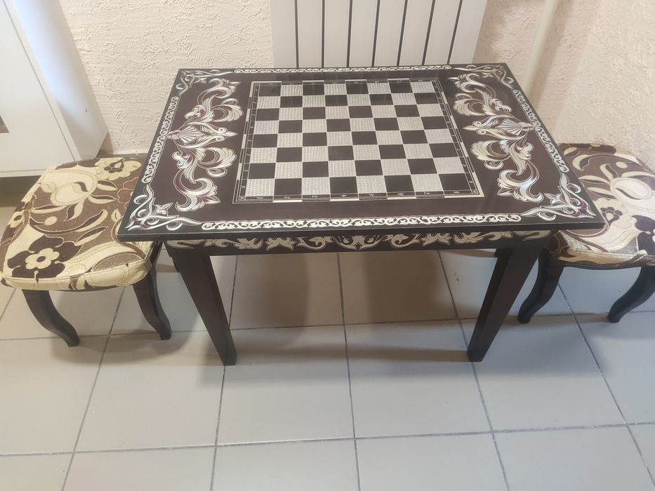 Шахматный стол ручная работа