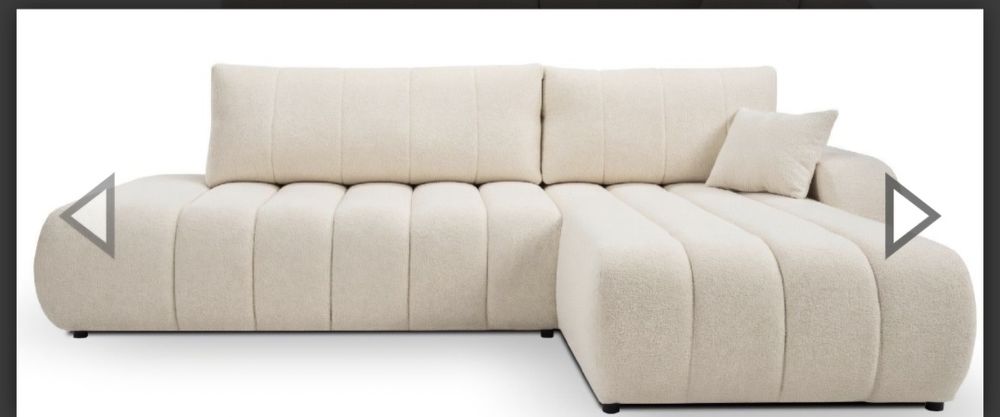 Ътлов Диван Букле в цвят Екрю