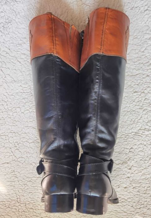 Cizme autentice dama piele naturala negre maro Tommy Hilfiger