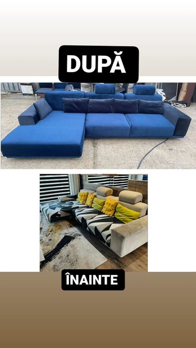 Retapițare canapea, coltar,pat,fotoliu etc