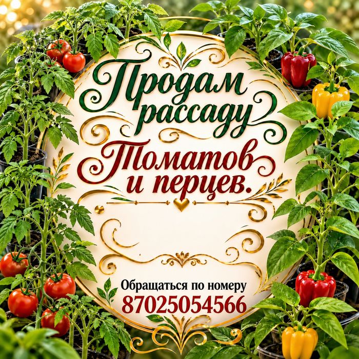 Продам рассаду томатов, перцев и огурцов