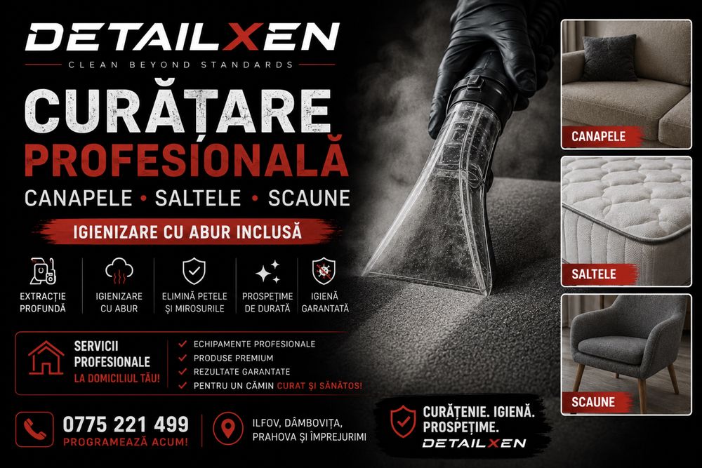 Curatare profesionala canapele / saltele / fotolii la domiciliu
