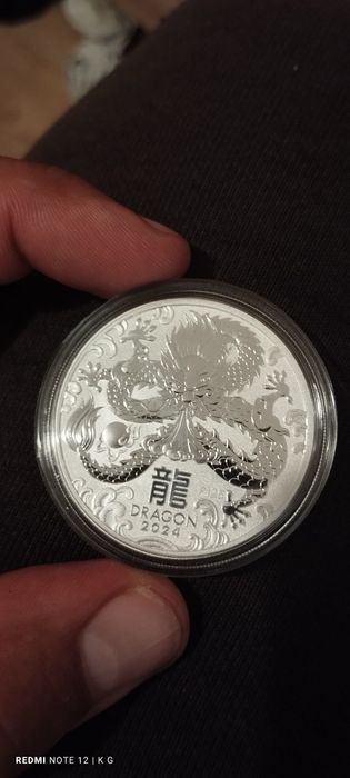 Сребърна монета  Китайски Дракон лунар
