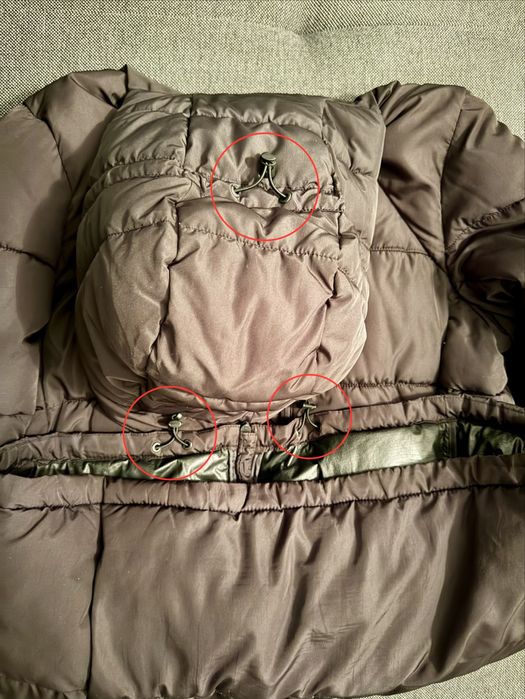 Geacă fâș Pull&Bear lungă, neagră, M
