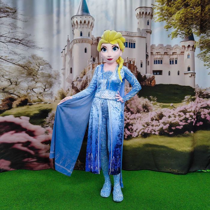Costum mascotă Frozen Elsa Princess 3D premium, realizat la comandă