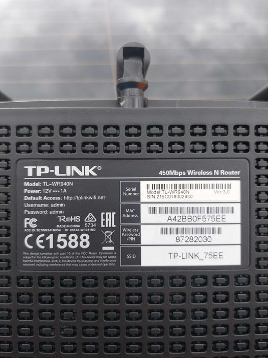Router TP LINK TL WR940N, 450 Mbps