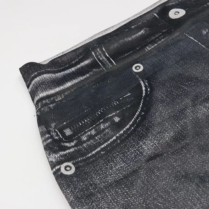 Colanti talie inalta,imitatie blugi