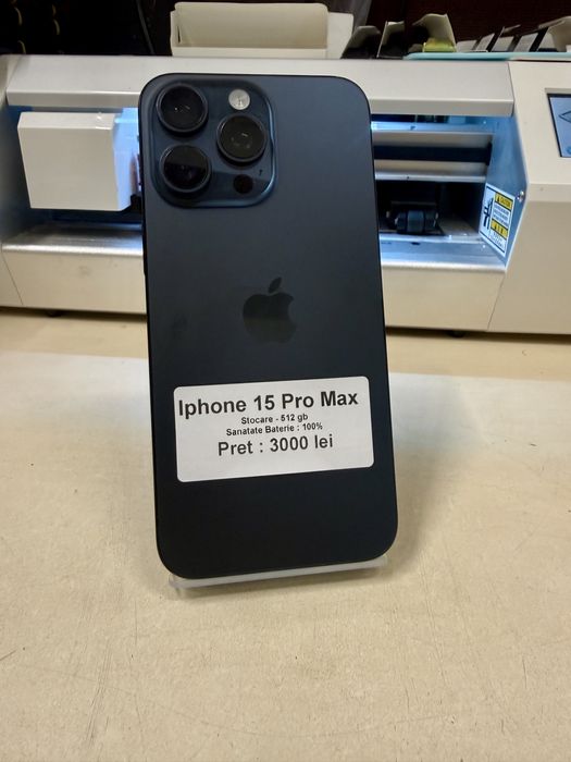 Iphone 15 pro max / 512 gb / 100% baterie