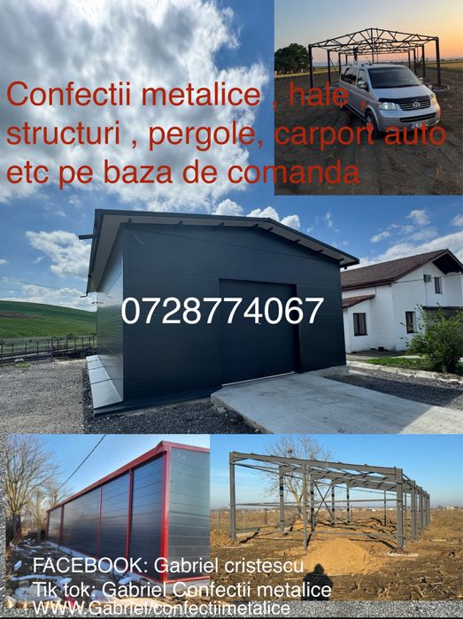 Hale metalice 10x20/ 15x10 /8x12 pe stoc !! Preturi excelente !