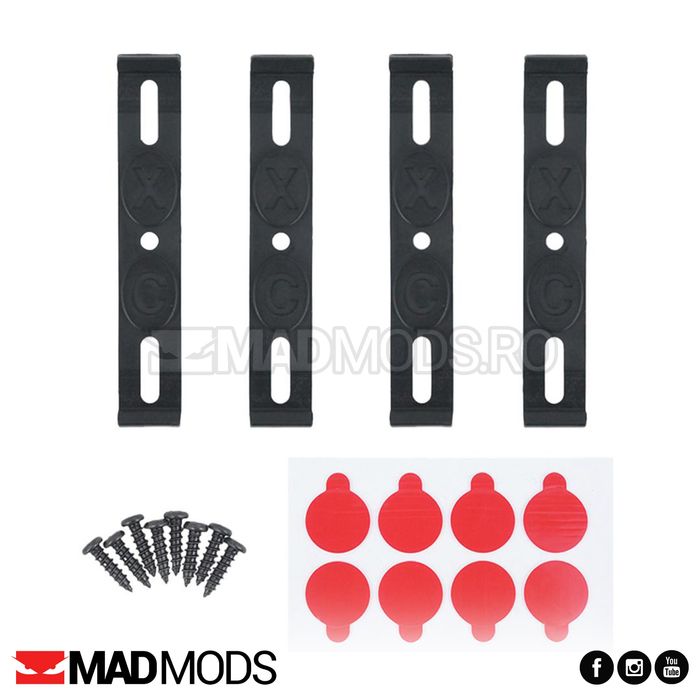 Set suporti placute numar inmatriculare auto fara rama, slim invizibil