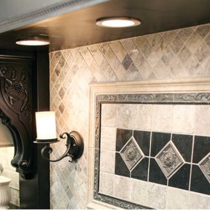 Travertin Silver Antichizat 10 x 10 x 1 cm