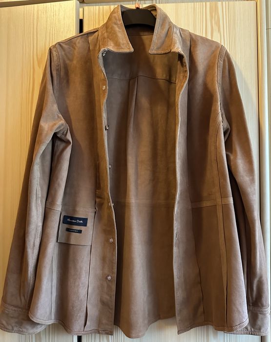 Camasa piele intoarsa Massimo Dutti,culoare camel