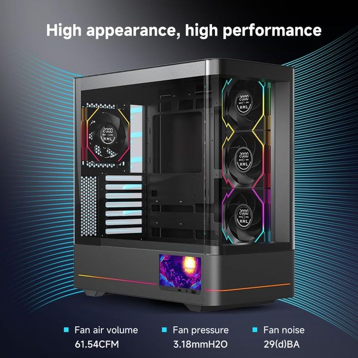 Set 3 Ventilatoare Gen LianLi Infinity Mirror ARGB legate in serie - nou!
