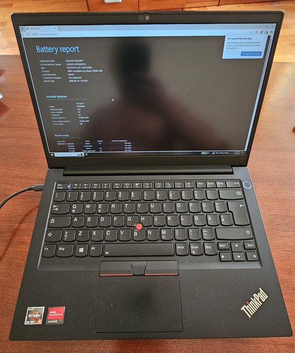 lenovo  thinkpad E14 gen2 ryzen 5 4500u 8gb 256gb