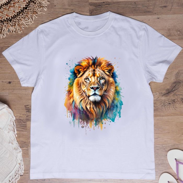 Тениска - акварелен лъв