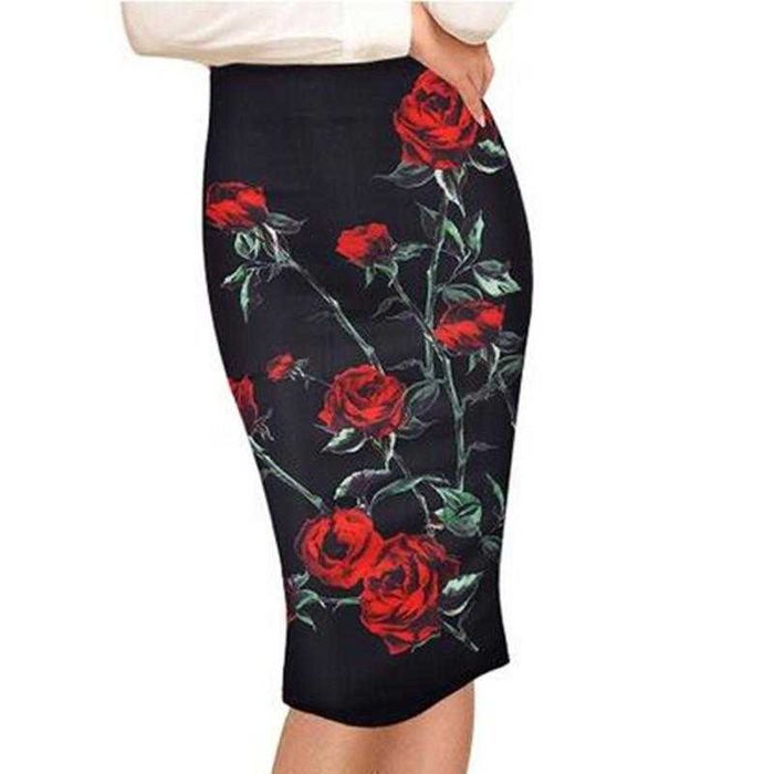 Fuste elegante  florale