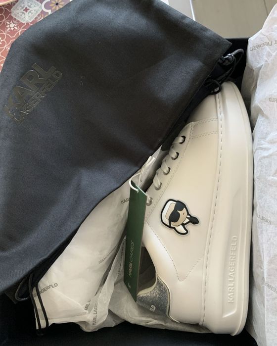 Adidasi karl Lagerfeld din piele cu logo