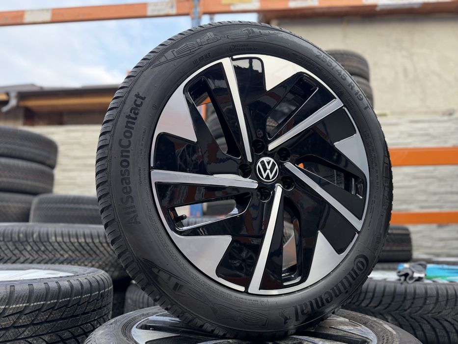 Jante 19 Anvelope Roti Originale VW Tiguan III Anvelope 255/45 R19 100T Allsezon Continental Nou 0km