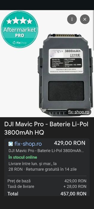 Baterie DJI mavic pro