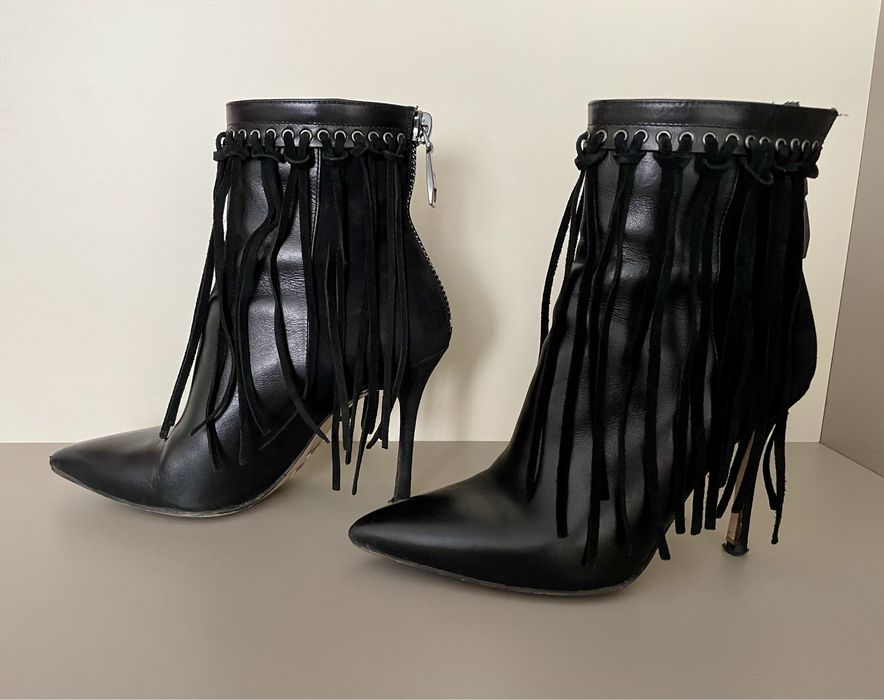 Botine/cizme piele cu franjuri Ana Cori-Why Denis