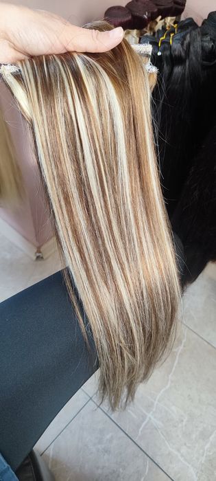 Естествена коса на кичури 100 гр 50 см