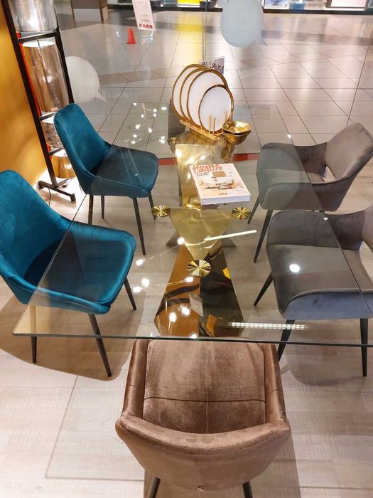 Луксозна трапезна маса Gloria Gold 200×100 cм