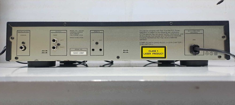 CD Player Audiofil Harman Kardon HD7325 – PWM Bitstream – Coaxial Out