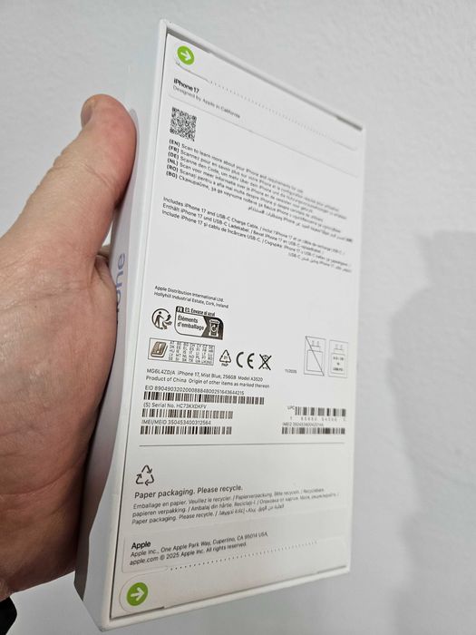 iPhone 17, 256 Gb, neverlock, sigilat la cutie, Garantie 2 ani.