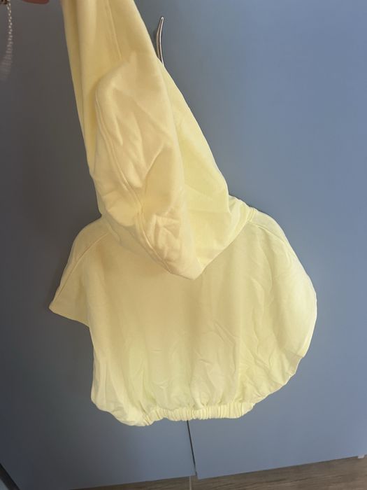 Bluza, Hanorac,  vesta Bershka Join Life galben pal, bumbac, nou cu eticheta, maneci cazute