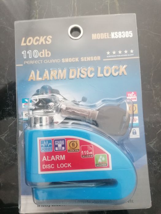 Încuietoare Antifurt pentru Motociclete/Biciclete cu Alarmă - Protecți