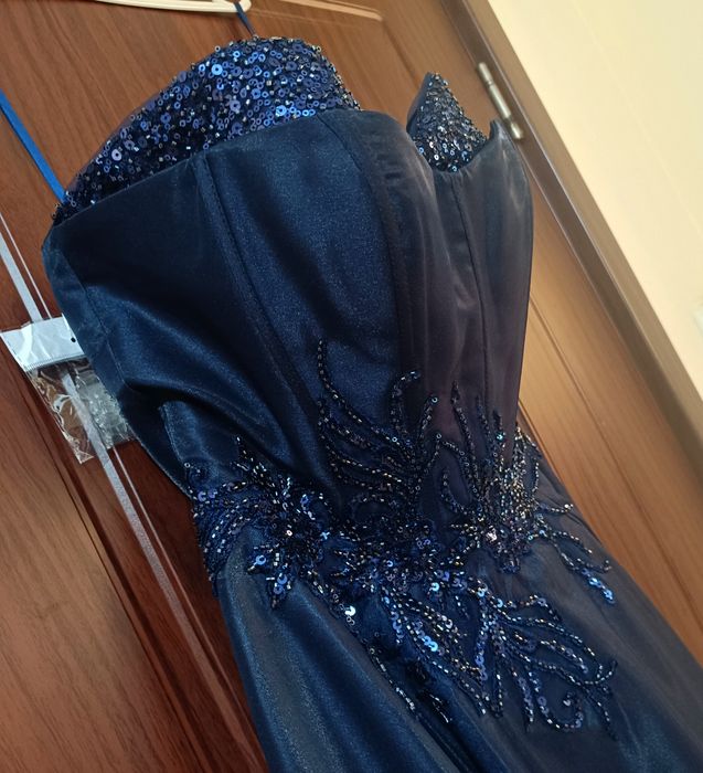 Официална тъмно синя  рокля L / XL