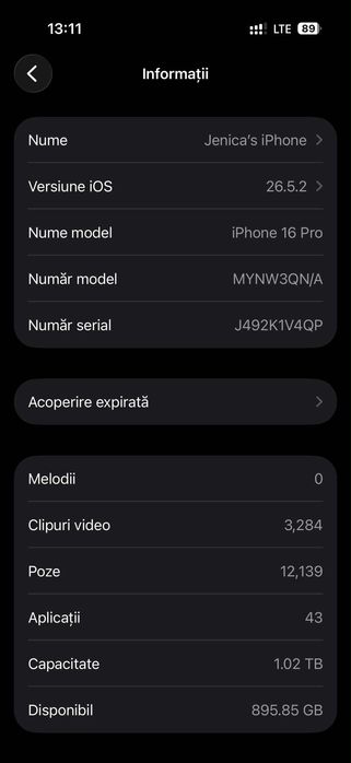 Iphone 16 pro auriu