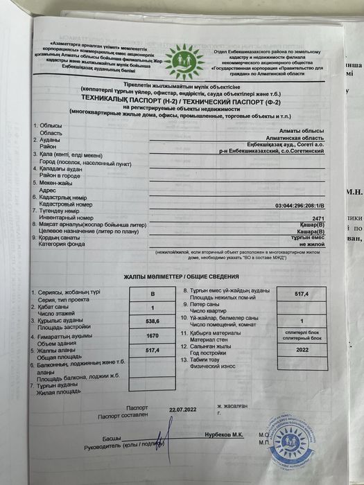 Продам участок на кх