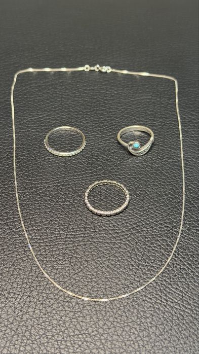 Сребърни пръстени синджир silver 925 чисто нови prasten lanec  sinjir