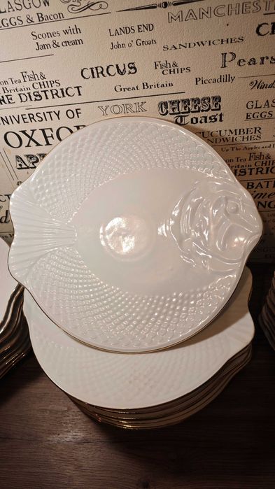 Set Farfurii Porțelan Fine Apulum - Model Pește