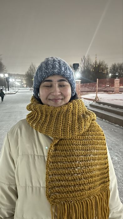 Шарф зимний теплый