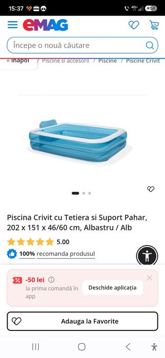 Piscina copii  Piscina gonflabila pentru intreaga familie
Dispozitiv