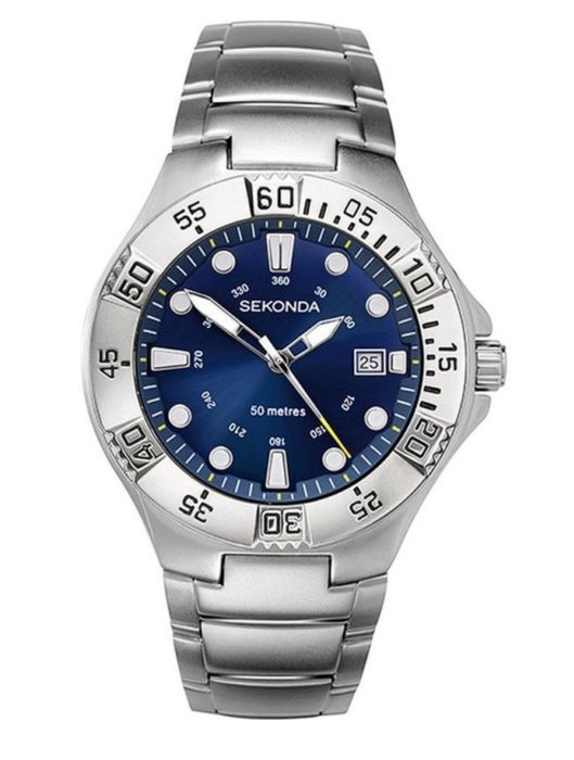 Ceas barbatesc Sekonda, miscare cuart, din otel inoxidabil.